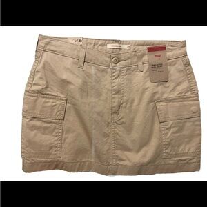 Levi's Light Tan Cargo Mini Skirt